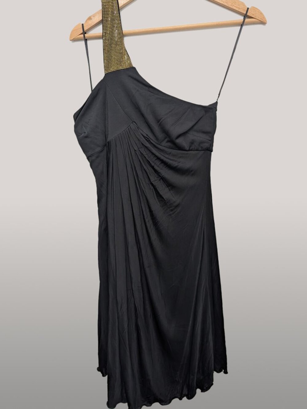 Black Versace dress with gold details – new with tags